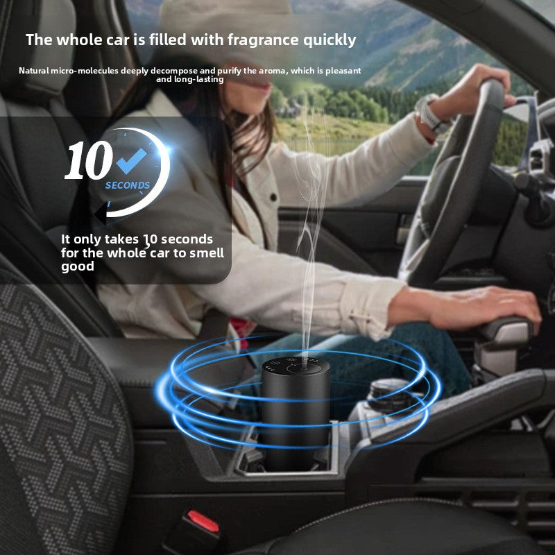 Automatic waterless essential oil diffuser for car and home use