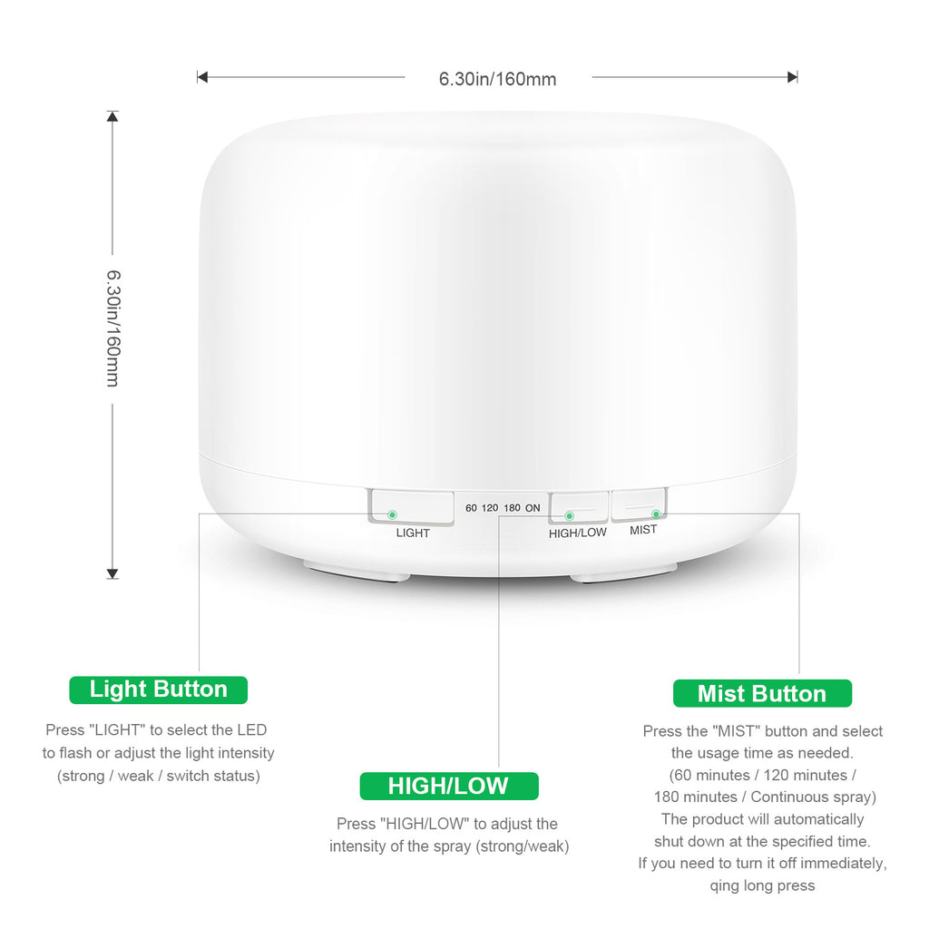 Large capacity silent essential oil diffuser