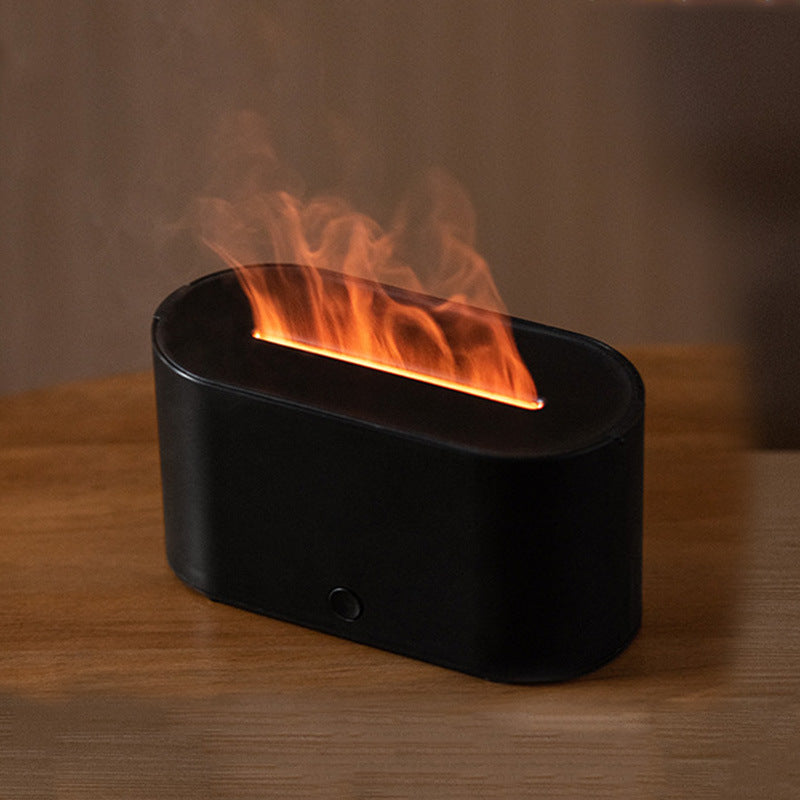 Desktop 7-Color Simulated Flame Aromatherapy Diffuser