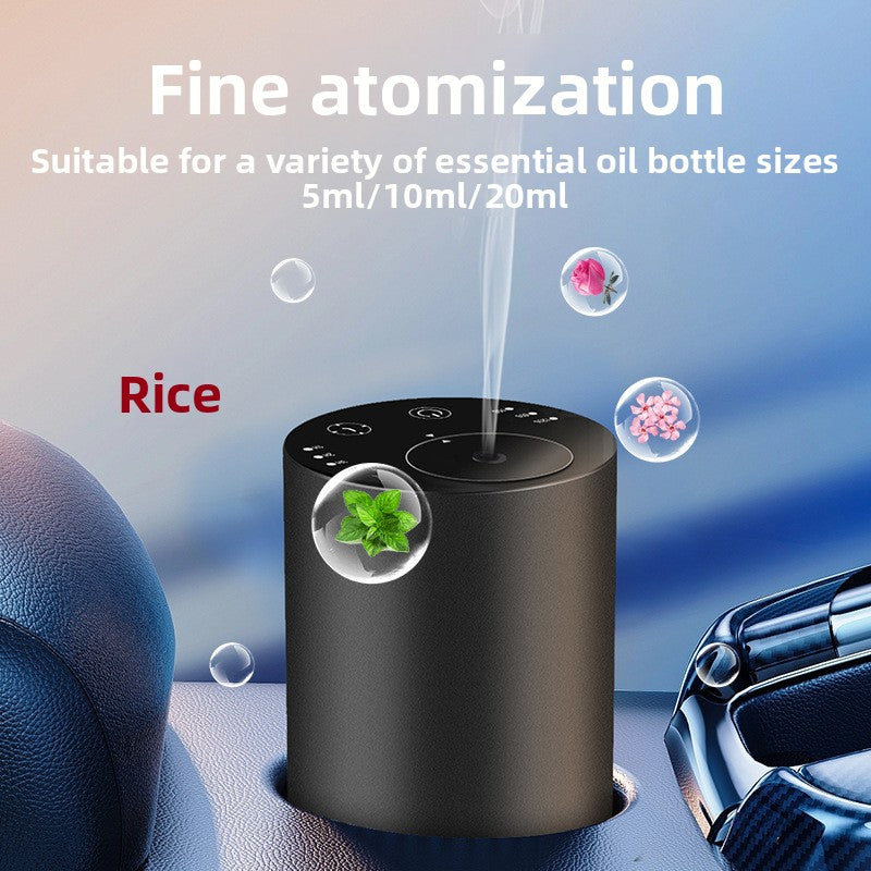 Automatic waterless essential oil diffuser for car and home use