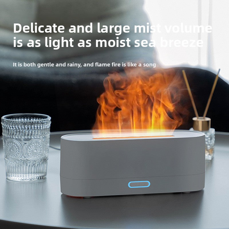 Desktop 7-Color Simulated Flame Aromatherapy Diffuser