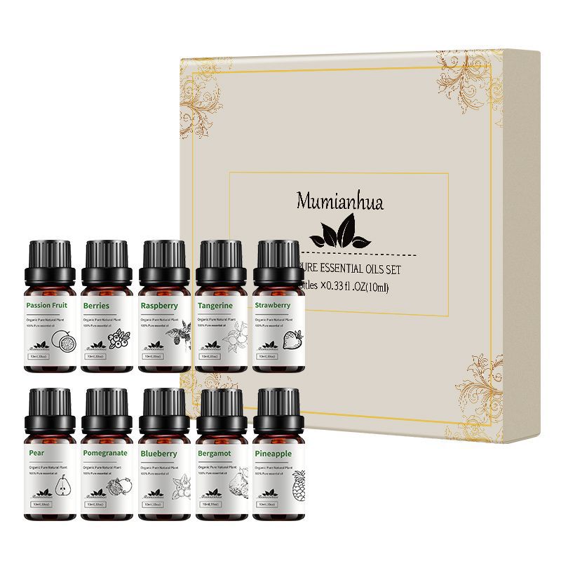 10PC Aromatherapy Essential Oil Set Lavender Fragrance Massage Oil Gift Box