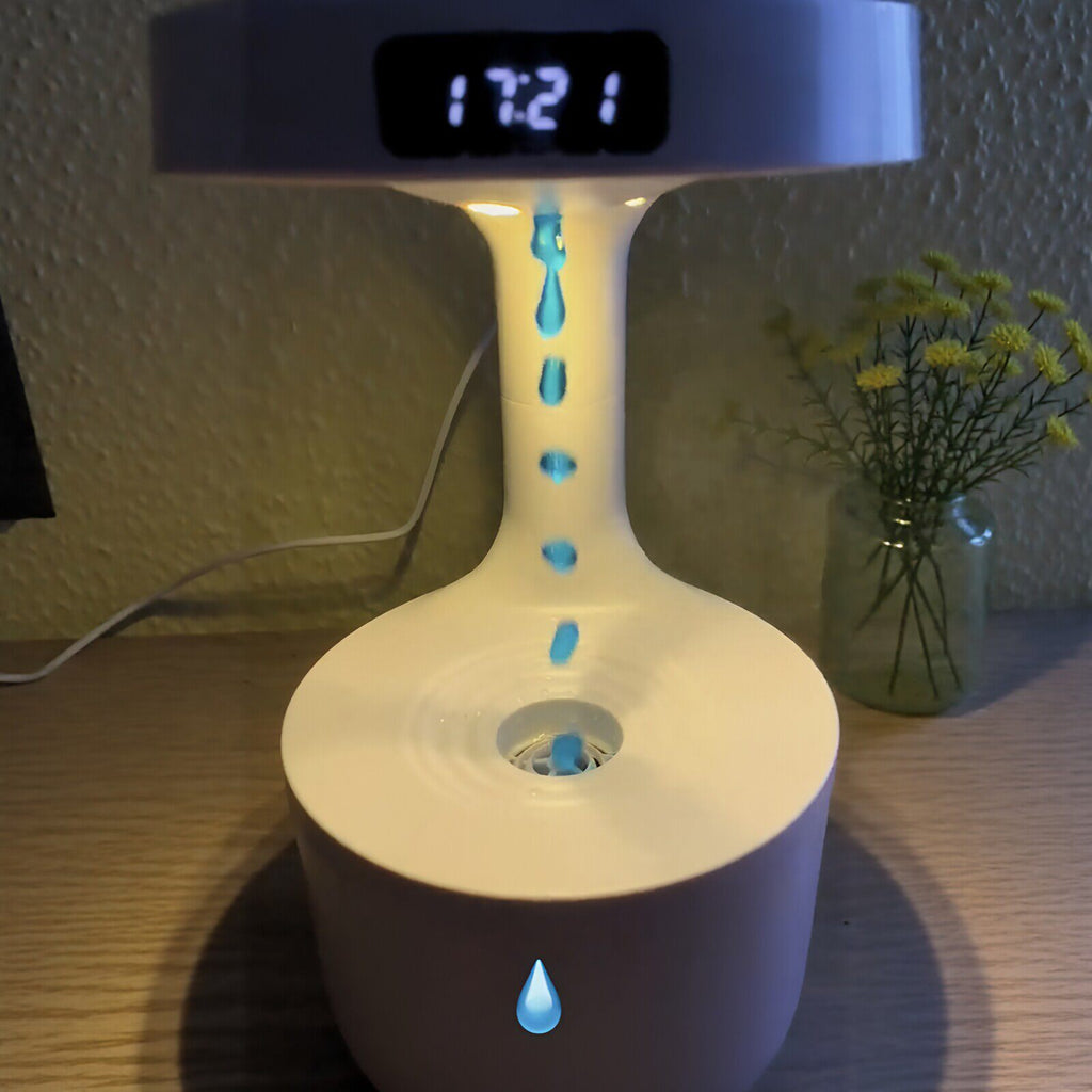 Anti-Gravity Water Droplet Humidifier with LED Mood Light