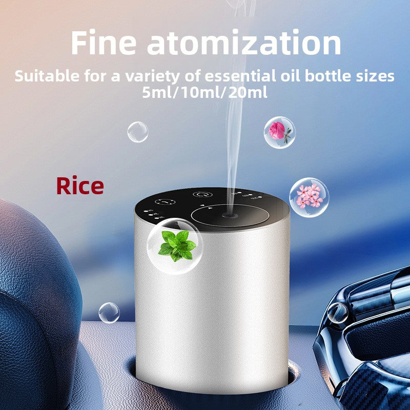 Automatic waterless essential oil diffuser for car and home use