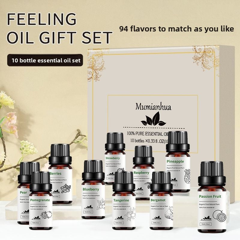 10PC Aromatherapy Essential Oil Set Lavender Fragrance Massage Oil Gift Box