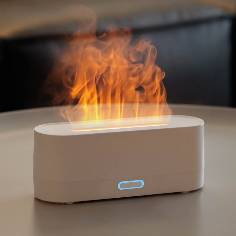 Desktop 7-Color Simulated Flame Aromatherapy Diffuser