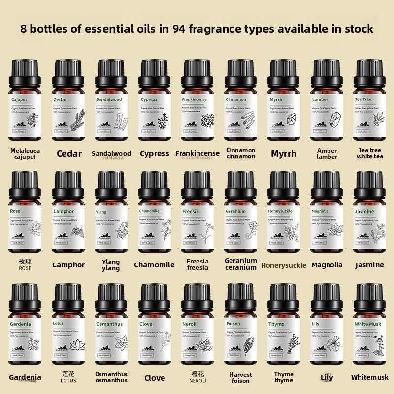 10PC Aromatherapy Essential Oil Set Lavender Fragrance Massage Oil Gift Box